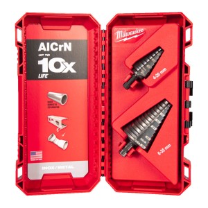Набір свердл ступінчастих Step Drill COBALT ALCRN MILWAUKEE (O4 20мм и O6 35мм) (2шт), пластикова коробка