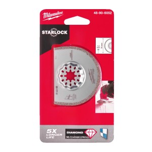 Полотно для мультітула STARLOCK MILWAUKEE, Diamond Grit 75х25х1,2мм (видалення затирки)