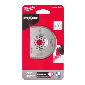 Полотно для мультітула STARLOCK MILWAUKEE, Diamond Grit 75х25х1,2мм (видалення затирки)