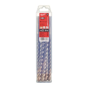 Бур SDS-PLUS MX4 MILWAUKEE, діаметр 12,0х210х150мм, (10шт), пластикова коробка