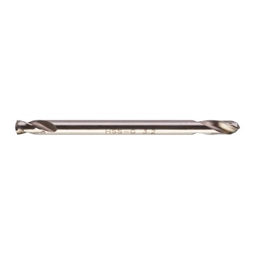 Свердло по металу HSS-G MILWAUKEE, DIN 1412 C, діаметр 3,2х49х12мм, двостороннє, (10шт), пластикова коробка