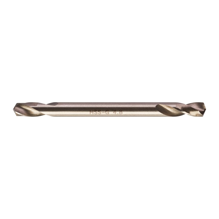 Свердло по металу HSS-G MILWAUKEE, DIN 1412 C, діаметр 4,8х62х18мм, двостороннє, (10шт), пластикова коробка Свердло по металу HSS-G MILWAUKEE, DIN 1412 C, діаметр 4,8х62х18мм, двостороннє, (10шт), пластикова коробка