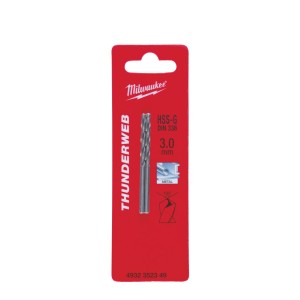 Свердло по металу THUNDERWEB HSS-G MILWAUKEE DIN338, діаметр 3,0x61х33мм, (2шт)