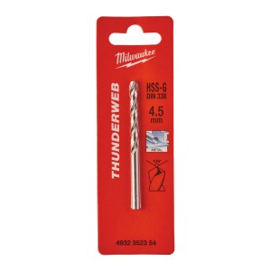 Свердло по металу THUNDERWEB HSS-G MILWAUKEE DIN338, діаметр 4,5x80х47мм