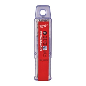 Свердло по металу THUNDERWEB HSS-G MILWAUKEE DIN338, діаметр 3,5x70х39мм, (10шт), пластикова коробка