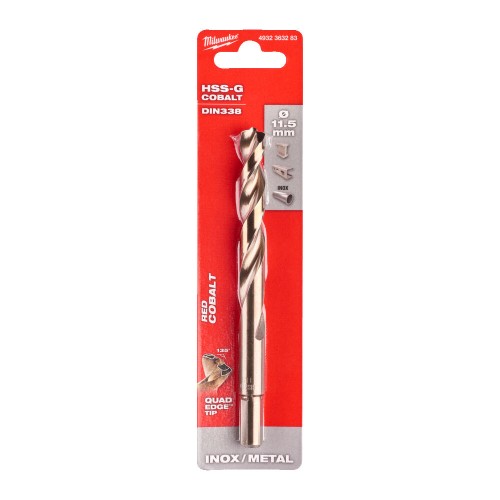Свердло по металу HSS-Co MILWAUKEE DIN338, діаметр 11,5х142х94мм