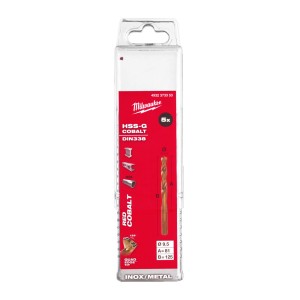 Свердло по металу HSS-Co MILWAUKEE DIN338, діаметр 9,5х125х83мм, (5шт), пластикова коробка