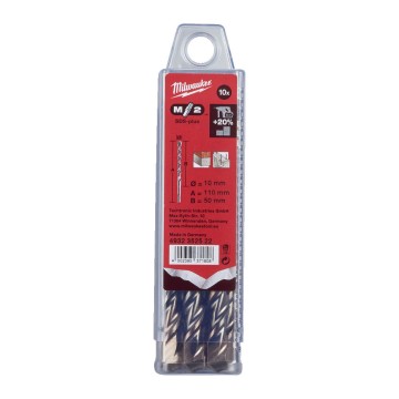 Бур SDS-PLUS M2 MILWAUKEE, діаметр 12,0х260х200мм, (10шт), пластикова коробка