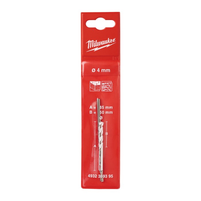 Свердло по бетону MILWAUKEE PREMIUM діаметр 4x85х25мм Свердло по бетону MILWAUKEE PREMIUM діаметр 4x85х25мм