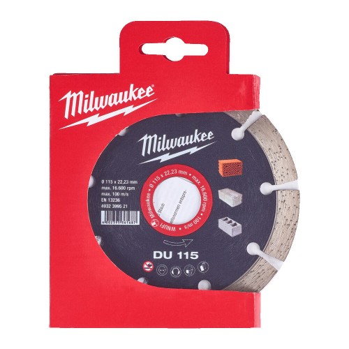 Диск алмазний MILWAUKEE DU 115, діаметр 125мм (цегла, бетон, шлакоблок)