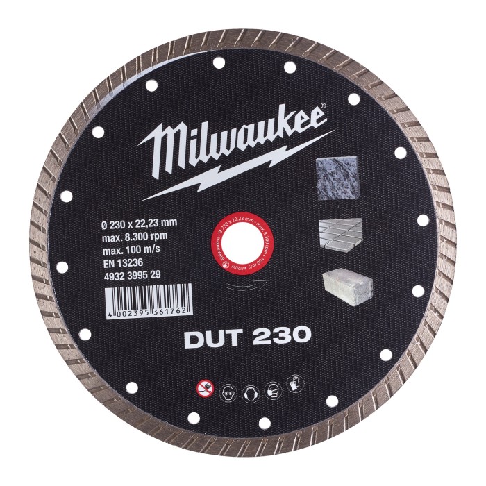 Диск алмазний MILWAUKEE DUT 230, діаметр 230мм (керамічна плитка/чистий різ) Диск алмазний MILWAUKEE DUT 230, діаметр 230мм (керамічна плитка/чистий різ)