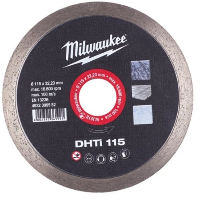 Диск алмазний MILWAUKEE DHTi 115, діаметр 115мм Диск алмазний MILWAUKEE DHTi 115, діаметр 115мм