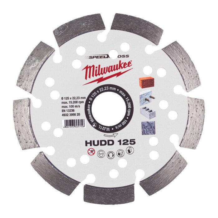 Диск алмазний Speedcross MILWAUKEE HUDD 125, діаметр 125мм (залізобетон, граніт) Диск алмазний Speedcross MILWAUKEE HUDD 125, діаметр 125мм (залізобетон, граніт)
