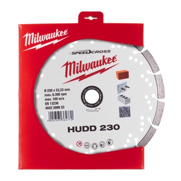 Диск алмазний Speedcross MILWAUKEE HUDD 230, діаметр 230мм (залізобетон, граніт)