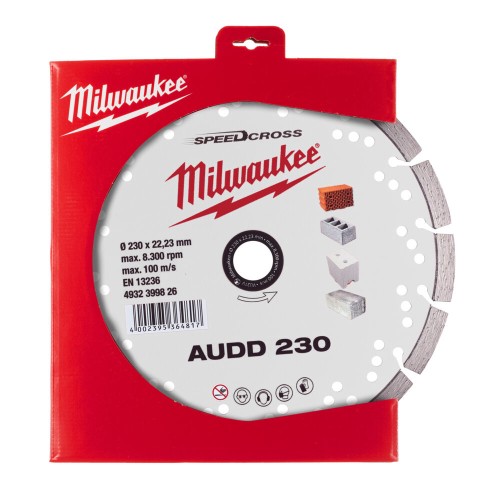 Диск алмазний Speedcross MILWAUKEE AUDD 230, діаметр 230мм (бетон, цегла, асфальт)