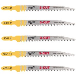 Полотна для лобзиків T234X 3CUT MILWAUKEE, 91х2,5 мм , (5шт), (деревина, чистий різ)