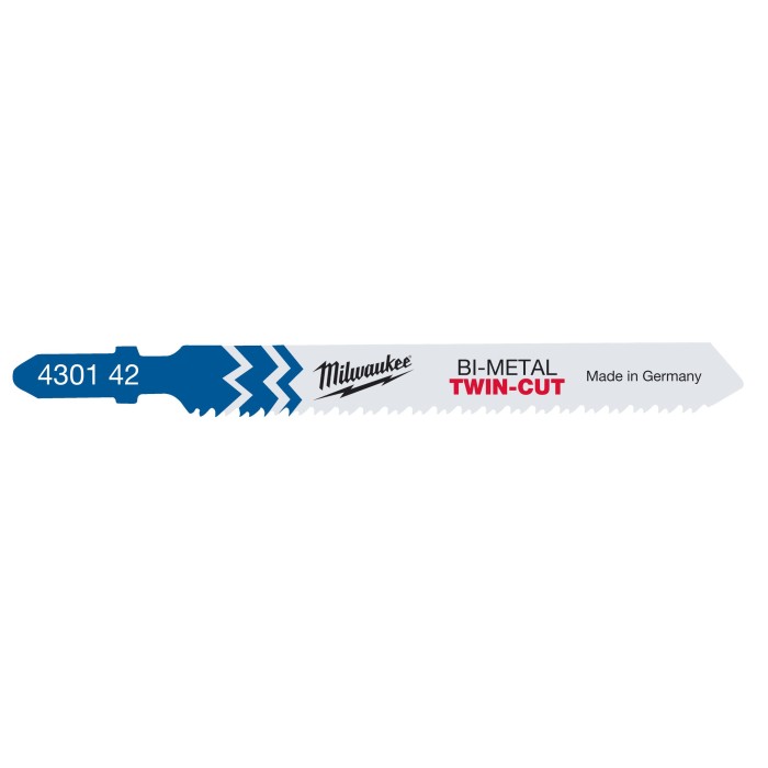 Полотна для лобзиків T123XF Bi-Metal TWIN CUT MILWAUKEE, 91х2,5/1,8мм, (5шт), (універсальні) Полотна для лобзиків T123XF Bi-Metal TWIN CUT MILWAUKEE, 91х2,5/1,8мм, (5шт), (універсальні)