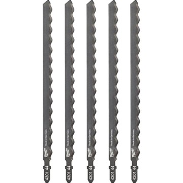 Полотна для лобзиків T313AW MILWAUKEE, 155мм, (5шт), (ізоляційні матерали, гума)