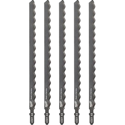 Полотна для лобзиків T313AW MILWAUKEE, 155мм, (5шт), (ізоляційні матерали, гума)
