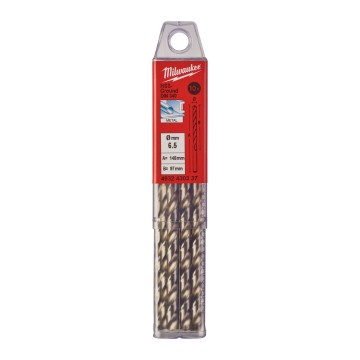 Свердло по металу HSS-G MILWAUKEE DIN340, діаметр 6,5х148х97мм, подовжене, (10шт), пластикова коробка