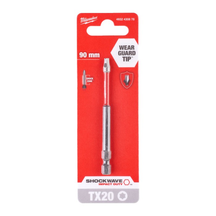 Біта SHOCKWAVE MILWAUKEE, TX20, 90мм Біта SHOCKWAVE MILWAUKEE, TX20, 90мм
