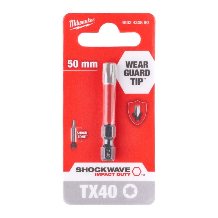 Біта SHOCKWAVE MILWAUKEE, TX40, 50мм Біта SHOCKWAVE MILWAUKEE, TX40, 50мм