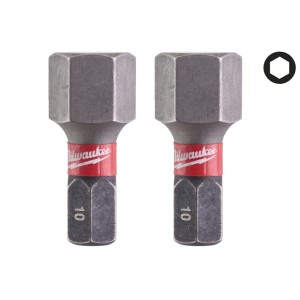 Біта SHOCKWAVE MILWAUKEE, Hex10, 25мм, (2шт) (заміна на 4932500384)