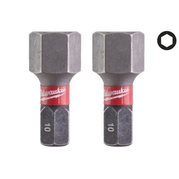 Біта SHOCKWAVE MILWAUKEE, Hex10, 25мм, (2шт) (заміна на 4932500384)
