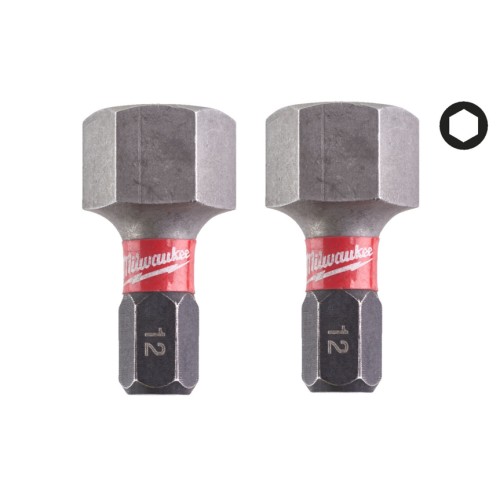 Біта SHOCKWAVE MILWAUKEE, Hex12, 25мм, (2шт) (замена 4932500385)