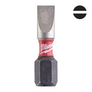 Біта SHOCKWAVE MILWAUKEE, SL0,8x5,5, 25мм, (2шт) (заміна на 4932500387)