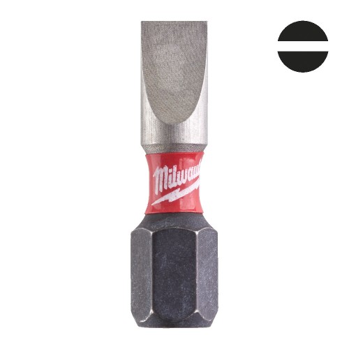 Біта SHOCKWAVE MILWAUKEE, SL0,8x5,5, 25мм, (2шт) (заміна на 4932500387)