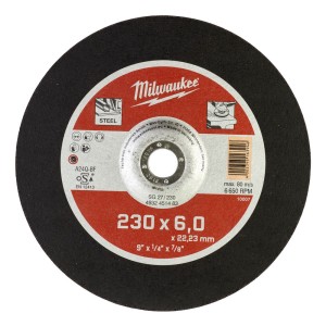 Диск зачистний по металу MILWAUKEE, SG 27/230х6, діаметр 230мм