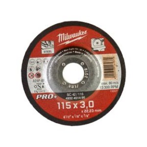 Диск відрізний по металу MILWAUKEE, SC 42/115х3 PRO+, діаметр 115мм