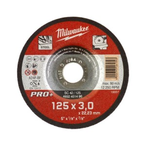 Диск відрізний по металу MILWAUKEE, SCS 42/125х3 PRO+, діаметр 125мм