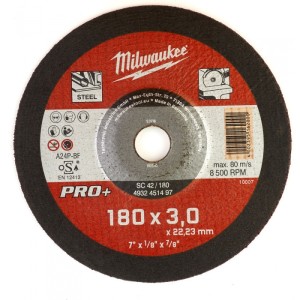 Диск відрізний по металу MILWAUKEE, SCS 42/180х3 PRO+, діаметр 180мм