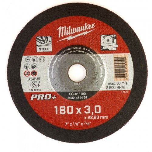 Диск відрізний по металу MILWAUKEE, SCS 42/180х3 PRO+, діаметр 180мм