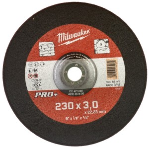 Диск відрізний по каменю MILWAUKEE, CC 42/230х3 PRO+, діаметр 230мм