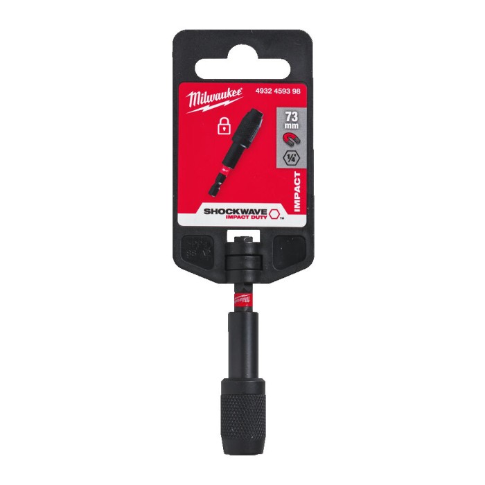 Тримач для біт магнітний ShW 1/4'' Hex MILWAUKEE, з фіксатором, 73мм Тримач для біт магнітний ShW 1/4'' Hex MILWAUKEE, з фіксатором, 73мм