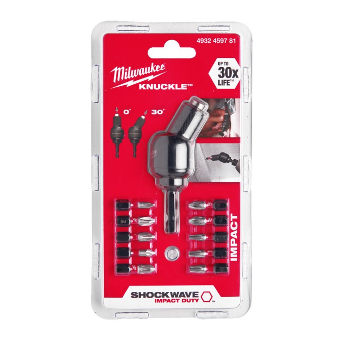 Набір біт SHOCKWAVE MILWAUKEE з насадкою Knuckle (11шт) Набір біт SHOCKWAVE MILWAUKEE з насадкою Knuckle (11шт)