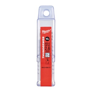 Свердло по металу THUNDERWEB HSS-G MILWAUKEE DIN338, діаметр 2,6х57х30мм, (10шт), пластикова коробка