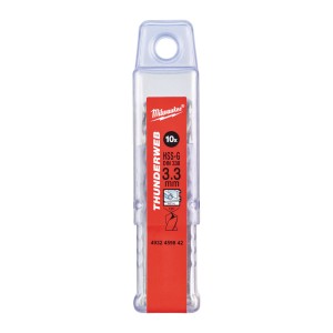 Свердло по металу THUNDERWEB HSS-G MILWAUKEE DIN338, діаметр 3,3х65х36мм, (10шт), пластикова коробка
