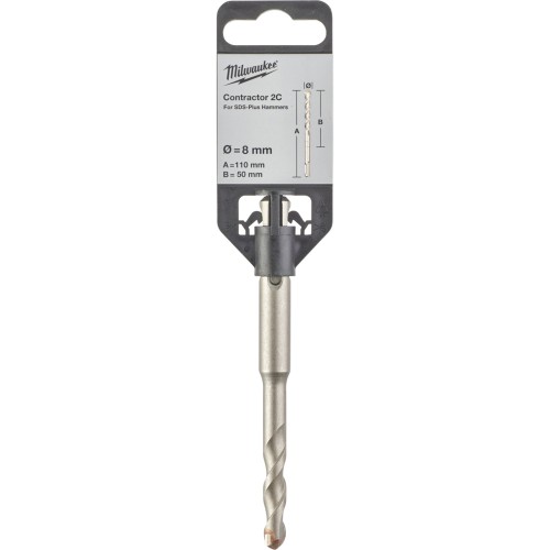 Бур SDS-PLUS Contractor MILWAUKEE діаметр 8x110х50мм