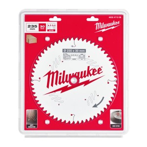 Диск пиляльний по дереву PFTE MILWAUKEE, діаметр 235х30х2,4мм, 60 зуб.
