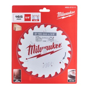 Диск пиляльний по дереву PFTE THIN KERF MILWAUKEE, діаметр 165х5/8
