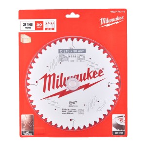 Диск пиляльний по дереву для торцювальних пил PFTE MILWAUKEE, діаметр 216х30х2,4мм, 48 зуб.
