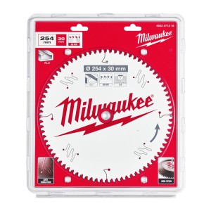 Диск пиляльний по алюмінію Alu PFTE MILWAUKEE, діаметр 254/30мм, 80 зуб.