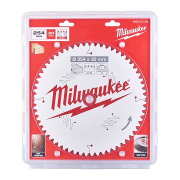 Диск пиляльний по дереву для торцювальних пил PFTE MILWAUKEE, діаметр 254x30мм, 60 зуб.