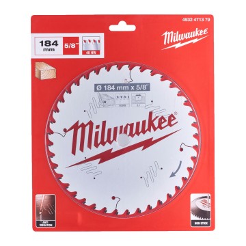 Диск пиляльний по дереву PFTE THIN KERF MILWAUKEE, діаметр 184х5/8