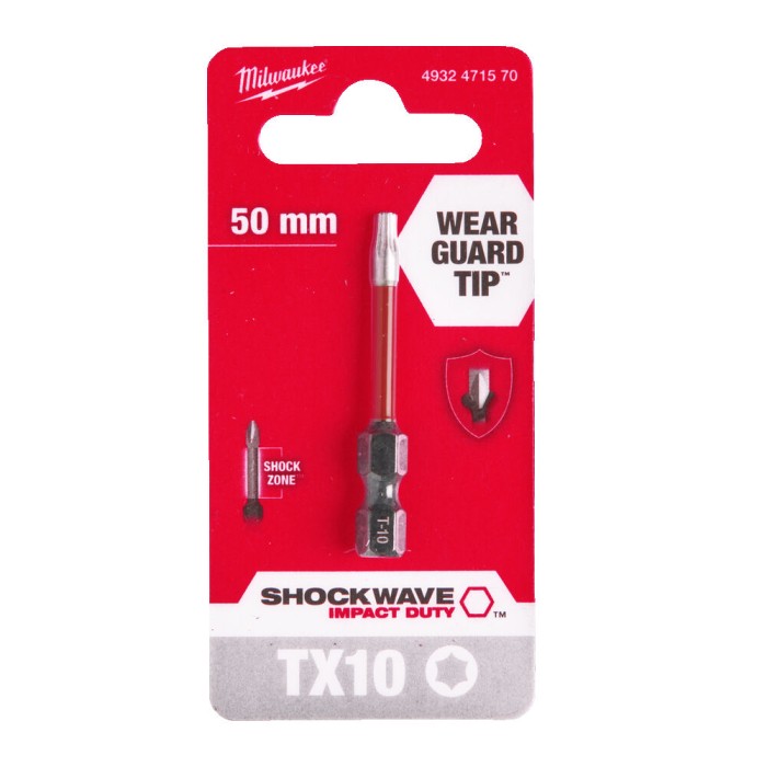 Біта SHOCKWAVE MILWAUKEE, TX10, 50мм Біта SHOCKWAVE MILWAUKEE, TX10, 50мм