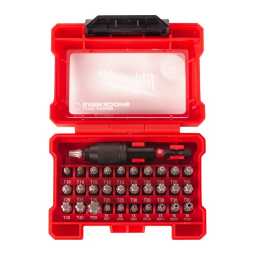 Набір біт SHOCKWAVE MILWAUKEE TORX, (32шт) пластиковий кейс